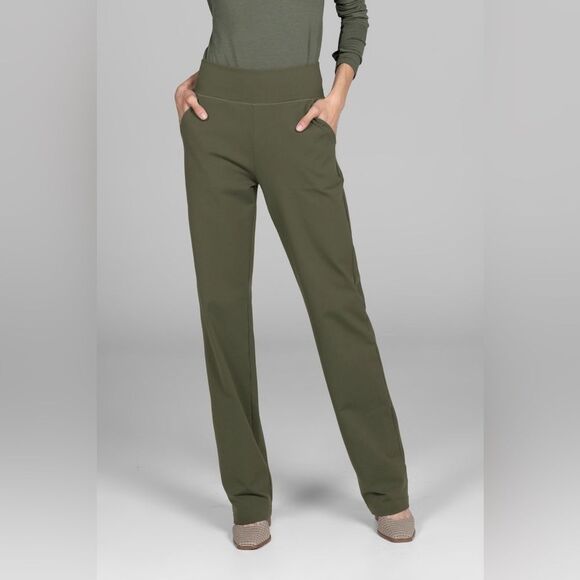 NWT Kira Grace Forest Green Nina Straight Leg Pant Size Medium - Picture 1 of 15